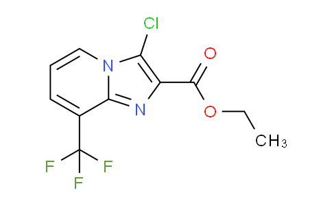 CAS No. 1355171-67-3, Ethyl 3-chloro-8-(trifluoromethyl)imidazo[1,2-a]pyridine-2-carboxylate