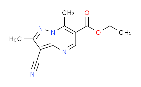 CAS No. 309938-93-0, Ethyl 3-cyano-2,7-dimethylpyrazolo[1,5-a]pyrimidine-6-carboxylate