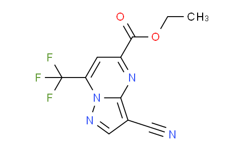 CAS No. 1018142-98-7, Ethyl 3-cyano-7-(trifluoromethyl)pyrazolo[1,5-a]pyrimidine-5-carboxylate