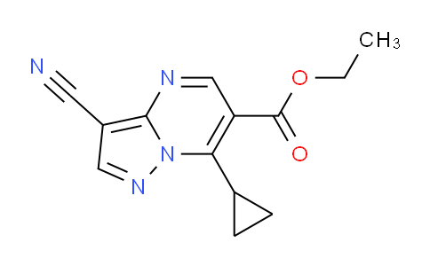 CAS No. 1245808-24-5, Ethyl 3-cyano-7-cyclopropylpyrazolo[1,5-a]pyrimidine-6-carboxylate