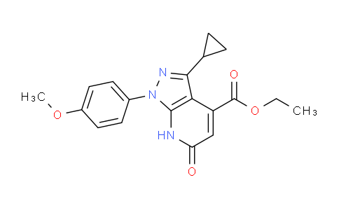 CAS No. 1245807-76-4, Ethyl 3-cyclopropyl-1-(4-methoxyphenyl)-6-oxo-6,7-dihydro-1H-pyrazolo[3,4-b]pyridine-4-carboxylate