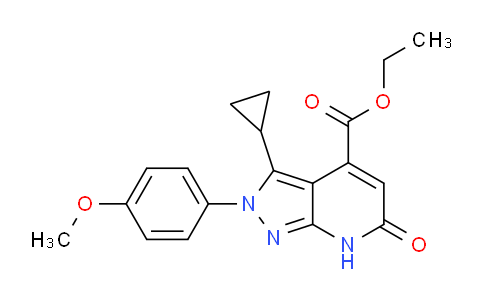 CAS No. 1160246-13-8, Ethyl 3-cyclopropyl-2-(4-methoxyphenyl)-6-oxo-6,7-dihydro-2H-pyrazolo[3,4-b]pyridine-4-carboxylate