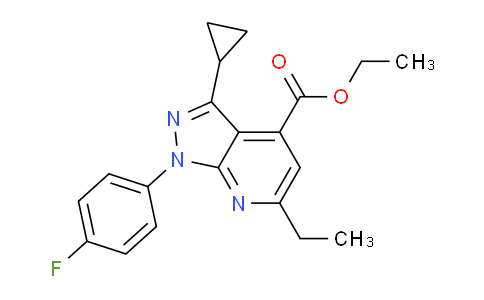 CAS No. 1018053-54-7, Ethyl 3-cyclopropyl-6-ethyl-1-(4-fluorophenyl)-1H-pyrazolo[3,4-b]pyridine-4-carboxylate