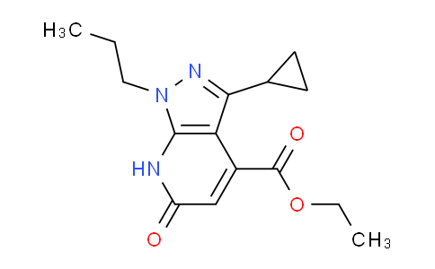 CAS No. 1174839-56-5, Ethyl 3-cyclopropyl-6-oxo-1-propyl-6,7-dihydro-1H-pyrazolo[3,4-b]pyridine-4-carboxylate