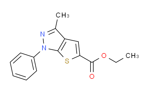 CAS No. 296262-43-6, Ethyl 3-methyl-1-phenyl-1H-thieno[2,3-c]pyrazole-5-carboxylate