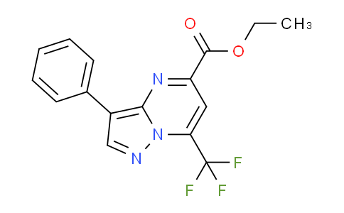 CAS No. 1018125-43-3, Ethyl 3-phenyl-7-(trifluoromethyl)pyrazolo[1,5-a]pyrimidine-5-carboxylate