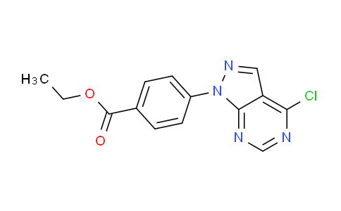 CAS No. 1383927-19-2, Ethyl 4-(4-chloro-1H-pyrazolo[3,4-d]pyrimidin-1-yl)benzoate