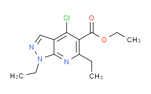 CAS No. 865713-68-4, Ethyl 4-chloro-1,6-diethyl-1H-pyrazolo[3,4-b]pyridine-5-carboxylate