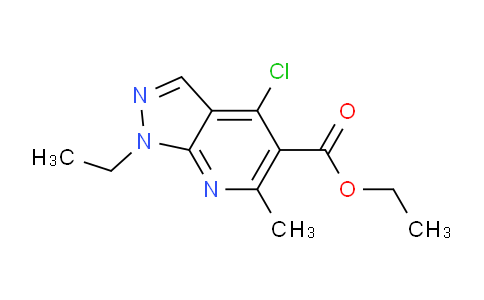 CAS No. 41095-07-2, Ethyl 4-chloro-1-ethyl-6-methyl-1H-pyrazolo[3,4-b]pyridine-5-carboxylate