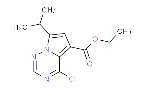 CAS No. 1416440-11-3, Ethyl 4-chloro-7-isopropylpyrrolo[2,1-f][1,2,4]triazine-5-carboxylate