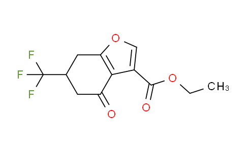 CAS No. 1420799-97-8, Ethyl 4-oxo-6-(trifluoromethyl)-4,5,6,7-tetrahydrobenzofuran-3-carboxylate