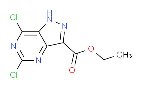 CAS No. 1053656-63-5, Ethyl 5,7-dichloro-1H-pyrazolo[4,3-d]pyrimidine-3-carboxylate
