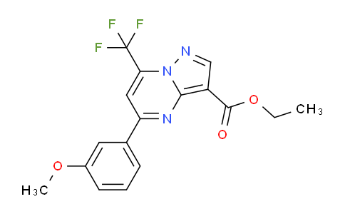 CAS No. 514799-10-1, Ethyl 5-(3-methoxyphenyl)-7-(trifluoromethyl)pyrazolo[1,5-a]pyrimidine-3-carboxylate