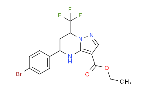 CAS No. 494861-39-1, Ethyl 5-(4-bromophenyl)-7-(trifluoromethyl)-4,5,6,7-tetrahydropyrazolo[1,5-a]pyrimidine-3-carboxylate