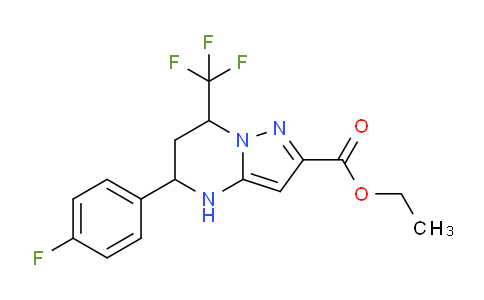 CAS No. 863186-47-4, Ethyl 5-(4-fluorophenyl)-7-(trifluoromethyl)-4,5,6,7-tetrahydropyrazolo[1,5-a]pyrimidine-2-carboxylate