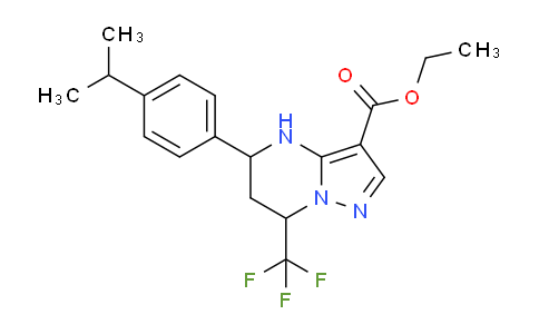 CAS No. 712319-13-6, Ethyl 5-(4-isopropylphenyl)-7-(trifluoromethyl)-4,5,6,7-tetrahydropyrazolo[1,5-a]pyrimidine-3-carboxylate
