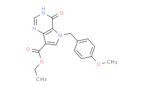 CAS No. 1072097-23-4, Ethyl 5-(4-methoxybenzyl)-4-oxo-4,5-dihydro-3H-pyrrolo[3,2-d]pyrimidine-7-carboxylate