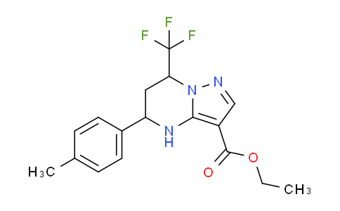 CAS No. 1923203-76-2, Ethyl 5-(p-tolyl)-7-(trifluoromethyl)-4,5,6,7-tetrahydropyrazolo[1,5-a]pyrimidine-3-carboxylate
