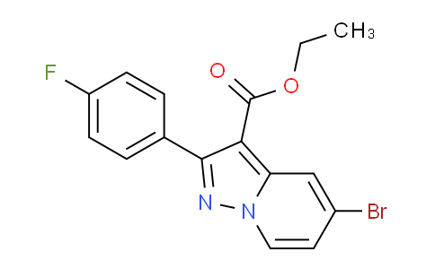 CAS No. 1956385-71-9, Ethyl 5-bromo-2-(4-fluorophenyl)pyrazolo[1,5-a]pyridine-3-carboxylate