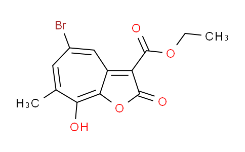 CAS No. 2222-25-5, Ethyl 5-bromo-8-hydroxy-7-methyl-2-oxo-2H-cyclohepta[b]furan-3-carboxylate