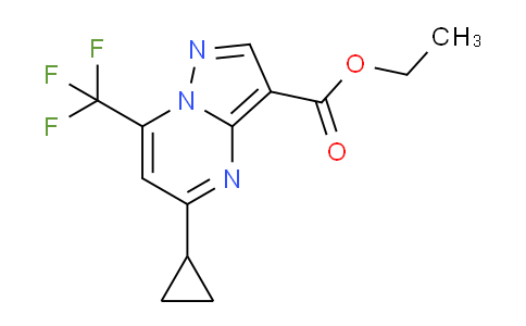 CAS No. 512824-38-3, Ethyl 5-cyclopropyl-7-(trifluoromethyl)pyrazolo[1,5-a]pyrimidine-3-carboxylate