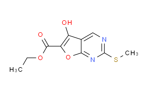 CAS No. 62094-70-6, Ethyl 5-hydroxy-2-methylsulfanylfuro[2,3-d]pyrimidine-6-carboxylate