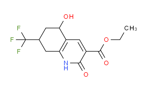 CAS No. 1420792-67-1, Ethyl 5-hydroxy-2-oxo-7-(trifluoromethyl)-1,2,5,6,7,8-hexahydroquinoline-3-carboxylate