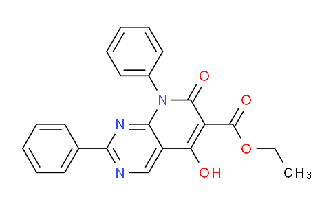 CAS No. 76360-75-3, Ethyl 5-hydroxy-7-oxo-2,8-diphenyl-7,8-dihydropyrido[2,3-d]pyrimidine-6-carboxylate