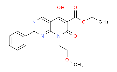 CAS No. 76360-60-6, Ethyl 5-hydroxy-8-(2-methoxyethyl)-7-oxo-2-phenyl-7,8-dihydropyrido[2,3-d]pyrimidine-6-carboxylate