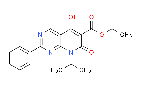 CAS No. 1253790-73-6, Ethyl 5-hydroxy-8-isopropyl-7-oxo-2-phenyl-7,8-dihydropyrido[2,3-d]pyrimidine-6-carboxylate