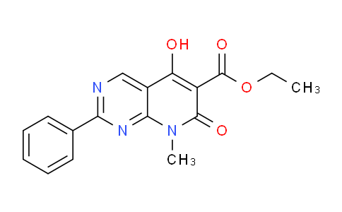 CAS No. 1253791-89-7, Ethyl 5-hydroxy-8-methyl-7-oxo-2-phenyl-7,8-dihydropyrido[2,3-d]pyrimidine-6-carboxylate