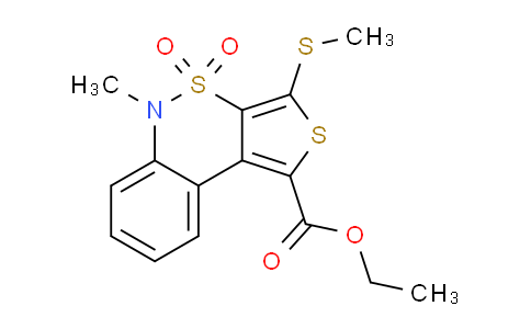 CAS No. 175276-42-3, Ethyl 5-methyl-3-(methylthio)-5H-benzo[c]thieno[3,4-e][1,2]thiazine-1-carboxylate 4,4-dioxide
