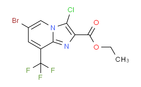 CAS No. 1121056-78-7, Ethyl 6-bromo-3-chloro-8-(trifluoromethyl)imidazo[1,2-a]pyridine-2-carboxylate