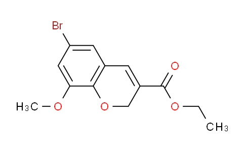 CAS No. 885271-21-6, Ethyl 6-bromo-8-methoxy-2H-chromene-3-carboxylate