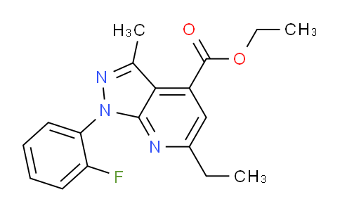 CAS No. 1119429-04-7, Ethyl 6-ethyl-1-(2-fluorophenyl)-3-methyl-1H-pyrazolo[3,4-b]pyridine-4-carboxylate