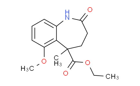 CAS No. 1584689-70-2, Ethyl 6-methoxy-5-methyl-2-oxo-2,3,4,5-tetrahydro-1H-benzo[b]azepine-5-carboxylate