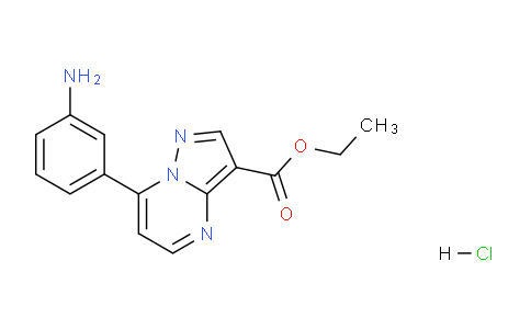 CAS No. 1185449-65-3, Ethyl 7-(3-aminophenyl)pyrazolo[1,5-a]pyrimidine-3-carboxylate hydrochloride