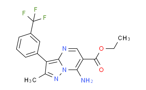 CAS No. 886762-57-8, Ethyl 7-amino-2-methyl-3-(3-(trifluoromethyl)phenyl)pyrazolo[1,5-a]pyrimidine-6-carboxylate