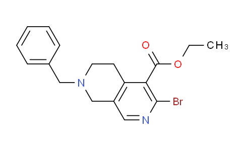 CAS No. 1422343-88-1, Ethyl 7-benzyl-3-bromo-5,6,7,8-tetrahydro-2,7-naphthyridine-4-carboxylate