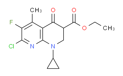 CAS No. 125290-82-6, Ethyl 7-chloro-1-cyclopropyl-6-fluoro-5-methyl-4-oxo-1,2,3,4-tetrahydro-1,8-naphthyridine-3-carboxylate