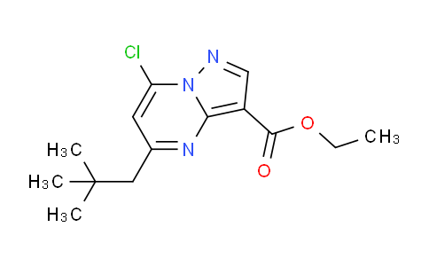 CAS No. 672323-49-8, Ethyl 7-chloro-5-neopentylpyrazolo[1,5-a]pyrimidine-3-carboxylate