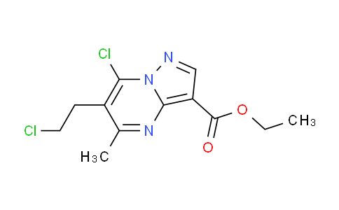 CAS No. 207926-69-0, Ethyl 7-chloro-6-(2-chloroethyl)-5-methylpyrazolo[1,5-a]pyrimidine-3-carboxylate