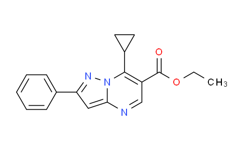 CAS No. 1245808-03-0, Ethyl 7-cyclopropyl-2-phenylpyrazolo[1,5-a]pyrimidine-6-carboxylate