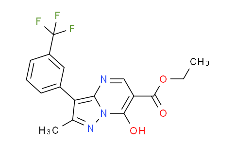 CAS No. 852690-95-0, Ethyl 7-hydroxy-2-methyl-3-(3-(trifluoromethyl)phenyl)pyrazolo[1,5-a]pyrimidine-6-carboxylate