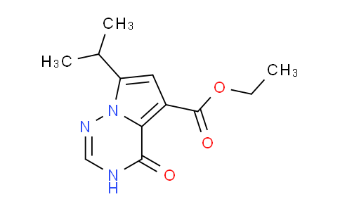 CAS No. 938191-12-9, Ethyl 7-isopropyl-4-oxo-3,4-dihydropyrrolo[2,1-f][1,2,4]triazine-5-carboxylate