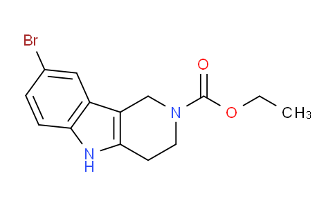 CAS No. 63277-57-6, Ethyl 8-bromo-3,4-dihydro-1H-pyrido[4,3-b]indole-2(5H)-carboxylate