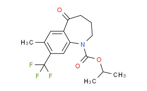 CAS No. 872624-57-2, Isopropyl 7-methyl-5-oxo-8-(trifluoromethyl)-2,3,4,5-tetrahydro-1H-benzo[b]azepine-1-carboxylate