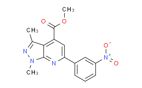 CAS No. 834897-24-4, Methyl 1,3-dimethyl-6-(3-nitrophenyl)-1H-pyrazolo[3,4-b]pyridine-4-carboxylate