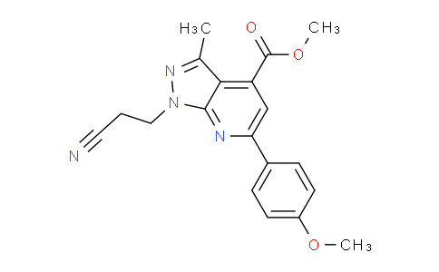 MC683158 | 1018051-61-0 | Methyl 1-(2-cyanoethyl)-6-(4-methoxyphenyl)-3-methyl-1H-pyrazolo[3,4-b]pyridine-4-carboxylate