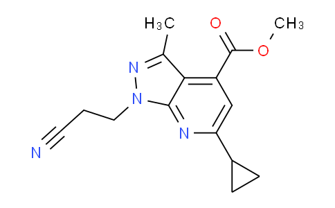 MC683159 | 1018051-69-8 | Methyl 1-(2-cyanoethyl)-6-cyclopropyl-3-methyl-1H-pyrazolo[3,4-b]pyridine-4-carboxylate
